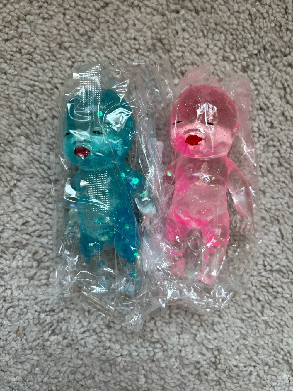 Glitter Baby Slow Rise Squishy- Pink and Blue Set